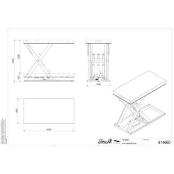 Výťahová plocha jednoduchých nožníc TP6000